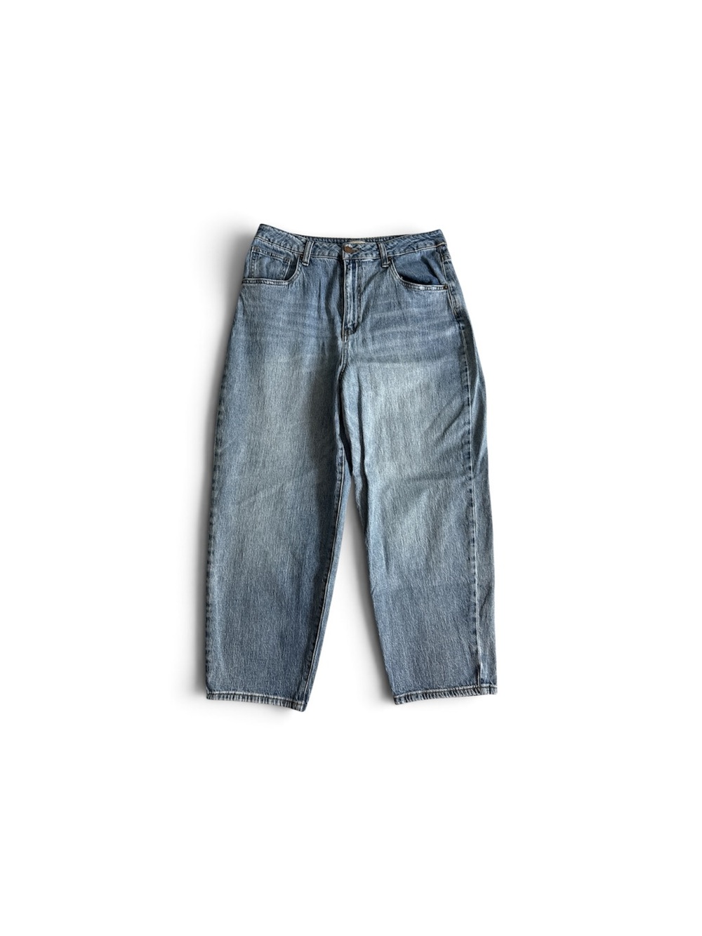 OLIVER LOGAN Harlow Barrel Jeans Women’s Size 31 High Rise Medium Wash Mom Jeans